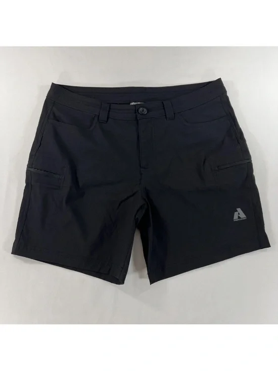 Eddie Bauer First Ascent Guide Pro Shorts Womens size 12 Black Nylon Stretch - Picture 2 of 12